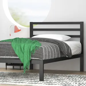 Christiano Metal Bed Frame with Headboard Single (3')