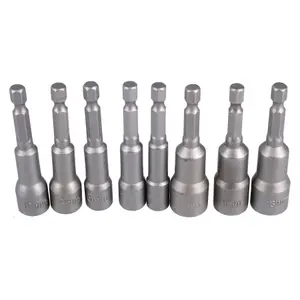 Metric Nut Driver Set Power Nut Driver Bit With 1/4" Shank 6mm - 13mm 8pc