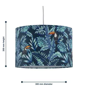 First Choice Lighting Toucan Velvet Toucan Design 30cm Pendant or Table Lamp Shade