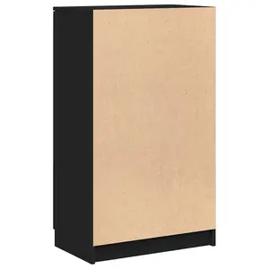 Shoe Cabinet Black 59x35x100 cm Engineered Wood