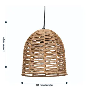 First Choice Lighting Set of 2 Kleo Natural String Pendant Lightshade