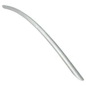 Curved Bow Cabinet Pull Handle 408 x 10mm 352mm Fixing Centres Satin Nickel