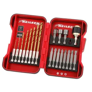 55PC HSS Drills Magnetic Screwdriver Bits & Nut Drivers (Neilsen CT4224)