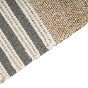 Jute Area Rug 160 x 230 cm Beige and Grey MIRZA