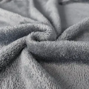 Neel Blue Soft Fluffy Fleece Blanket - Grey - 130cm x 150cm