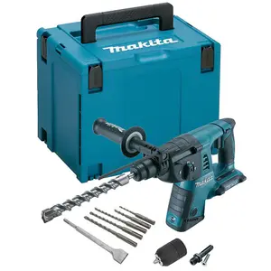 Makita DHR263ZJ 36v / 18v Twin LXT Twin SDS+ Plus Hammer Drill + Makpac + Chuck