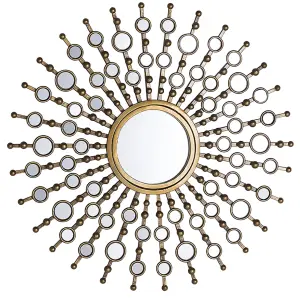 Beliani Glam Wall Mirror BLOIS Metal Gold