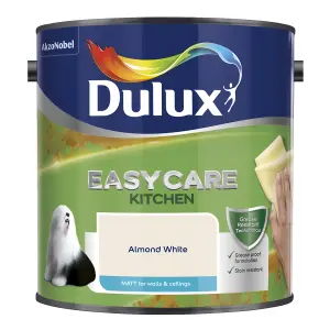 Dulux Easycare Kitchen Almond white Matt Emulsion paint, 2.5L