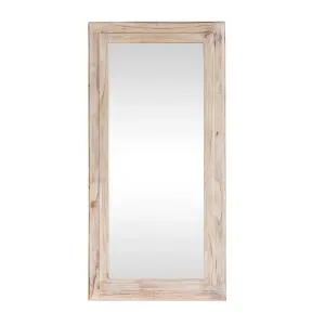 Melody Maison Large Rustic Wooden Wall/Leaner Mirror 158cm x 78cm