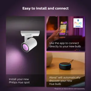 Philips Hue Argenta White and Colour Ambiance Single Spotlight