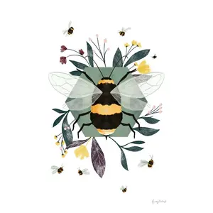 Bees I by Becky Thorns - Wrapped Canvas Painting 46cm H x 30cm W