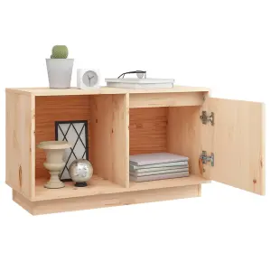 Berkfield TV Cabinet 74x35x44 cm Solid Wood Pine