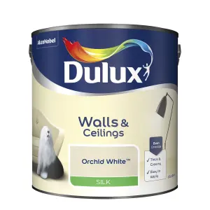 Dulux Natural hints Orchid white Silk Emulsion paint, 2.5L