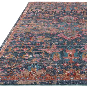 Traditional Persian Bordered Floral Easy to clean Rug for Dining Room Bed Room and Living Room-120cm X 170cm