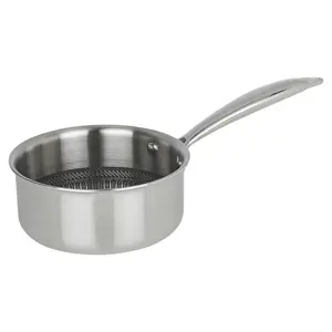 Hextec 16cm Diameter Non Stick Stainless Steel Induction Milk Pan Kitchen Cookware