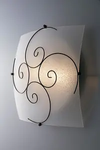 Luminosa Decorative Flush Ceiling Light White 30x30cm