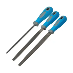 Silverline File Set 3pce MS98 Hand Tools 2nd Cut 250mm