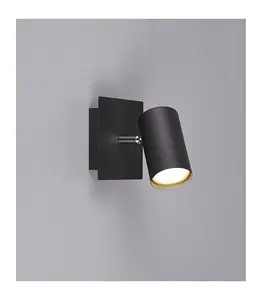 Luminosa Marley Modern Single Spotlight Black Matt - UK Stock