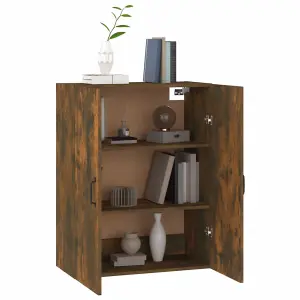 Berkfield Hanging Cabinet Smoked Oak 69,5x34x90 cm Engineered Wood