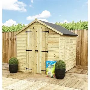 3 x 5 WINDOWLESS Garden Shed Pressure Treated T&G Double Door Apex Wooden Shed (3' x 5') / (3ft x 5ft) (3x5)