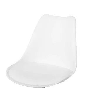 Desk Chair Faux Leather White DAKOTA