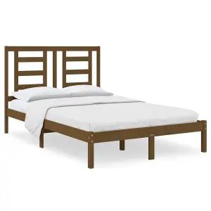 Berkfield Bed Frame Honey Brown Solid Wood Pine 120x200 cm