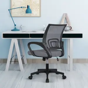 Yaheetech Ergonomic Mid-back Mesh Office Chair - Dark Grey