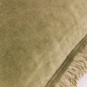 Yard Jaye Velvet Fringed Polyester Filled Cushion