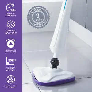 Quest Electric Steam Mop with Microfibre Brush Head