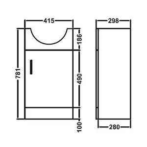 Nes Home Memphis  3-Piece Bathroom Suite White - Close Coupled Toilet, 550mm Basin Vanity Unit and Round Bath Tub