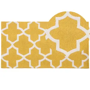 Wool Area Rug 80 x 150 cm Yellow SILVAN