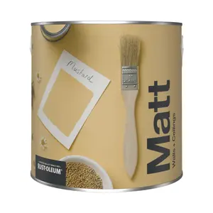 Rust-Oleum Washable Matt Wall Paint - Mustard 2.5L