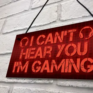 Funny Rude Gaming Sign Man Cave Plaque Boys Bedroom Sign Gift For Him