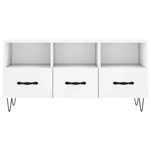 Berkfield TV Cabinet White 102x36x50 cm Engineered Wood