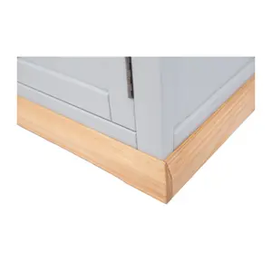 Bomporto Light Grey 2 Door TV Cabinet Wood Knob