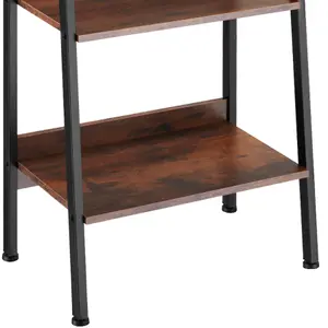 Shelving Unit Chatham - industrial style, free-standing, with up to 5 tiers - Industrial wood dark, rustic