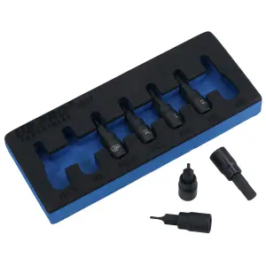 Metric MM 1/4in Drive Impact Allen Hex Key Sockets 1.5mm-6mm 7pc Set