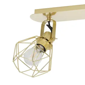 Bar Brass effect 3 Light Spotlight