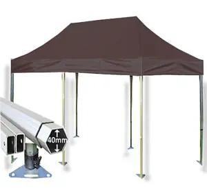 3m x 6m Extreme 40 Instant Shelter Pop Up Gazebos Frame & Canopy - Black