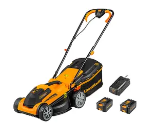 LawnMaster MX 24V 34cm Cordless Lawnmower with Rear Roller and Spare Battery - 2 Year Guarantee