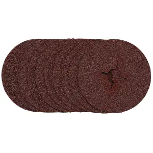 Draper  Fibre Sanding Discs, 115mm, 24 Grit, (Pack of 10) 68376