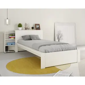 Noomi Juno Wooden Single Bed - White