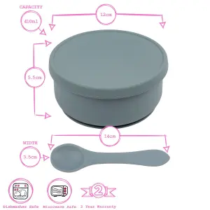 Tiny Dining - Baby Silicone Suction Bowl & Spoon Set - Tradewinds