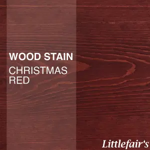 Littlefair's - Indoor & Outdoor Wood Stain - Christmas Red - 5 LTR