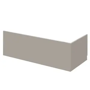 Fusion 700Mm Straight Bath End Panel And Plinth Stone Grey