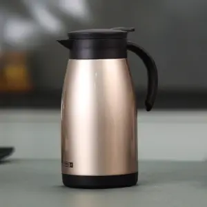 Royalford Coffee Pot 1000ML/33.5oZ Stainless Steel Thermal Airpot Flask Vacuum Insulated Coffee Pot