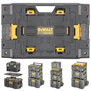 Dewalt Toughsystem 2 Rolling Tool Storage Box Trolley +Tstak Adaptor + Open Tote