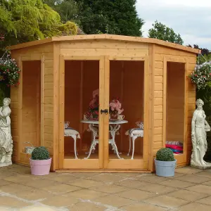 Shire Barclay 10x10 ft & 2 windows Pent Wooden Summer house - Assembly service included