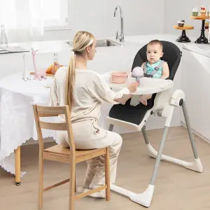 Costway 4-in-1 Folding Baby High Feeding Chair W/ 7 Heights 4 Reclining Angles