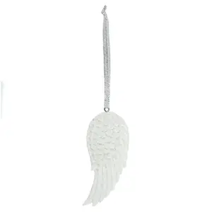 Something Different Glitter Angel Wing Hanging Decoration White (One Size)